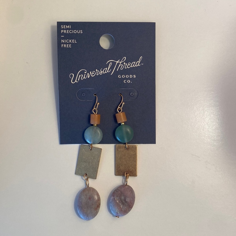 universal thread semi precious earrings
